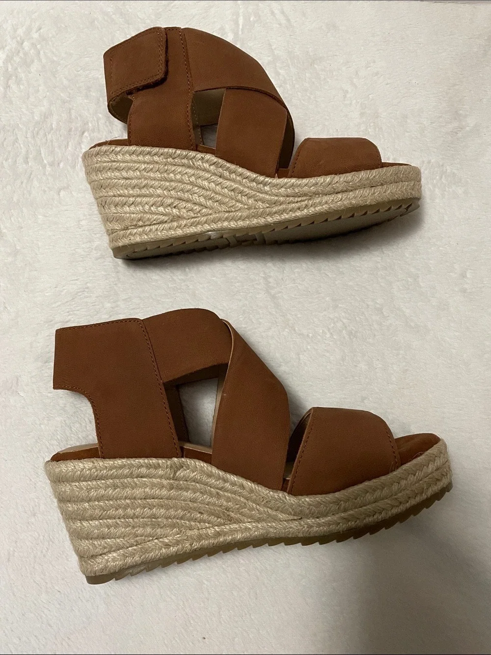Soul Naturalize Brown Espadrille Wedge Sandals - Stylish Summer Comfort 6.5M